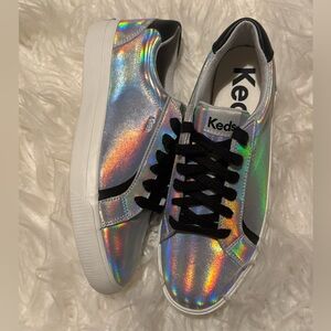 Keds Iridescent Silver Sneakers NEW WITHOUT BOX.